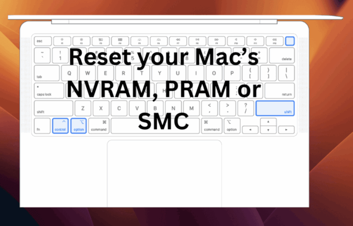 reset NVRAM trên MacBook
