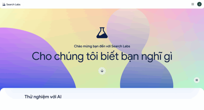 hướng dẫn bật chế độ AI trong Google Tìm kiếm