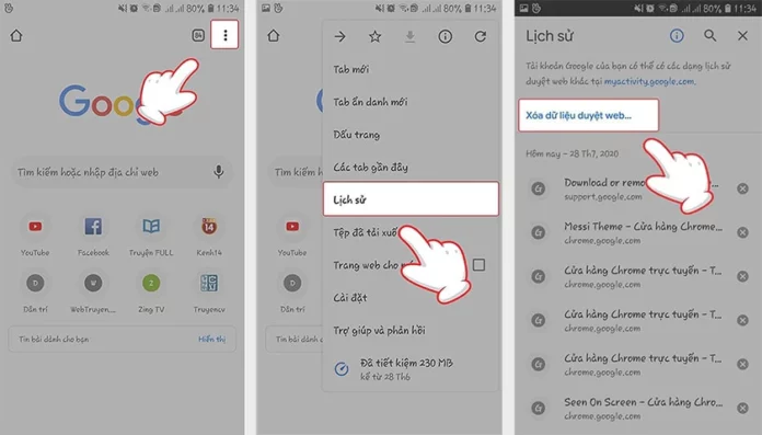 xóa lịch sử duyệt web trên điện thoại android: bảo vệ quyền riêng tư và tối ưu hiệu suất